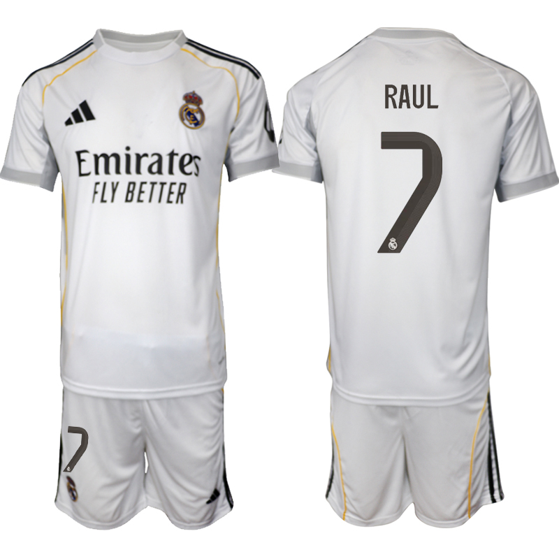 Men 2025-2026 Club Real Madrid home white #7 Soccer Jersey 01